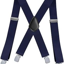 MERISHOPP®Suspenders for Men Fashion Elastic Straps for Wedding Formal Events Business Blue|Clothing Shoes & Accessories | Mens Accessories | Suspenders Braces|1 Suspenders-image-12
