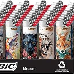 BIC Maxi Pocket Lighter, Special Edition Tattoos Collection, Assorted Unique Lighter Designs, 50 Count Tray of Lighters-image-28