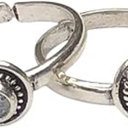 925 Sterling Silver Adjustable Toe Rings, Antique Design, Set of 2-image-25