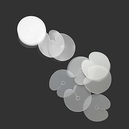 VIEWS 12 Pieces Heat Shield Guards, Hair Extensions Shield Circular, Single Hole, Round Spacer Template, Clear Fusion Glue Protector for Hair Extension Using, Heat Shield Guards for Hair Extension-image-83