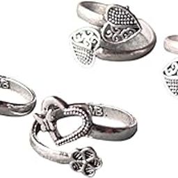 Women & Girls Metal Plated Fancy Toe Ring Adjustable Bichiya/Leg Finger Ring-Combo-2 (A_C_P_110763_Multi)-image-74