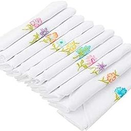 Women'S Embroidered 100% Pure Cotton Handkerchief Multicolor | Hanky For Women | Pack Of 10-image-24