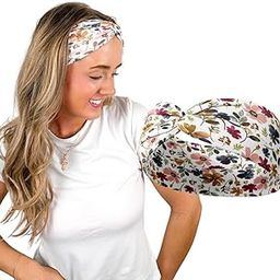 Soft Non-Slip Stretchy Headbands for Women - Buttery & comfortable, Wide Knot, Workout Hairband, Sweat Absorbent Colors, No Headache Fit, Sports Band, Runner, Nurses Headband, Hair styling accessories-image-23