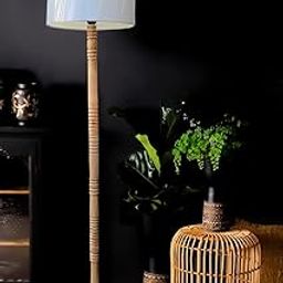 Floor Lamp for Living Room Farmhouse Rustic Floor Lamp, Standing Tall floor Lamp with Beige Texture Shade for Bedroom,LED Bulb Included, Classic Floor lamp (Pack of one)-image-59