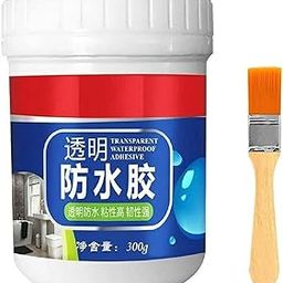 WYVERA Transparent Crack Seal Agent 300g with brush, Roof Sealant Waterproof Gel Adhesive seal cracks agent for cement surface, steel, ceramic tile, marble, wood, metal-image-39