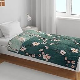 RD TREND® Warm Reversible Quilt Cover Single Bed with Zipper, Duvet Cover Single Bed Soft Flannel (60x90) Inches. (Green, Single,60x90 Inch)-image-4