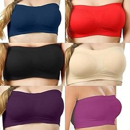 Women Tube Bra Everyday use Comfortable Gym Stretchable Strapless Dance wear and Any Sport Activity Multicolor Free Size (28 to 36) Pack of 5-image-1