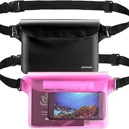 Waterproof Pouch 2 Pack with Adjustable Waist Strap - Keep Your Phone Wallet License Safe and Dry - Perfect Dry Bag for Boating Swimming Snorkeling Fishing Sailing Beach Water Parks-image-25