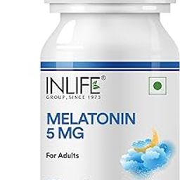 INLIFE Melatonin 5mg Tablets | Promotes Sleep and Relaxation | Vegetarian Friendly & Easy to Swallow Supplement for Men and Women - 120 Tablets (Pack of 1)-75