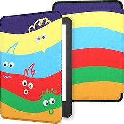 WALNEW Case Cover for All-New Kindle (2022 Release), Smart Cover with Auto Sleep/Wake Fits Kindle (11th Generation) - 2022 Release (Colorful Waves)-image-110