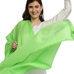Women's Parrot Green Cotton Dupatta-picture-20