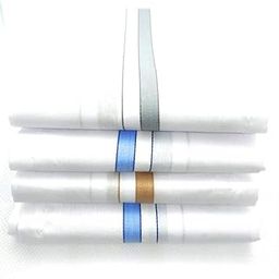 White subtle colour 100% Cotton Handkerchief For Men-image-33