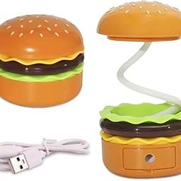 Kin-Kart Table Lamp - Burger Design Desk Light for Kids & Adults, Rechargeable with Sharpener, Study Desk Light for Study Room/Home/Office - asthetic ambience (Burger LAMP)-image-85
