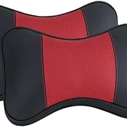 zoomella SYDL 2Pcs Car Neck Pillow Head Rest Driving Travel Easy Installation Neck Support Black Red|Travel Pillows|Travel-picture-27
