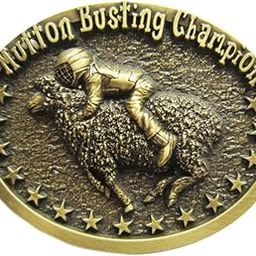 Vintage Bronze Plated Mutton Busting Champion Western Belt Buckle also Stock in the US-image-43