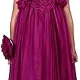 Girls Purple Colour Party Overlay Frock-image-50