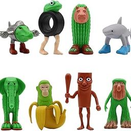 8PCS Brainrot Toys, Tralalero Tralala, Tung Tung Tung Sahur, Classic Shan Hai Jing Figurines, Funny Tralalero 3D Printed Desk Toy, Mythical Creature Statues for Room Decor and Collector Display-image-55