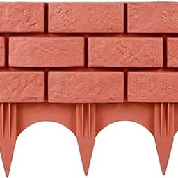 Plastic Garden Fence Edging with Stakes Multifunctional Sturdy 17.3x12.6inch Red | Edging & Borders | Landscaping & Garden Materials | Gardening Supplies | Yard, Garden & Outdoor Living-image-86