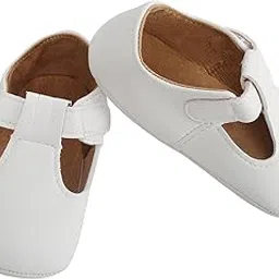 BabyMoo Dressy Comfortable & Breathable Baby Unisex Booties | Cozy Fleece Infant All Seasons Footwear White Booties 0-6M-picture-16