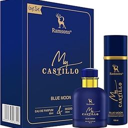 RAMSONS My Castillo Gift Sets Blue Moon Eau De Parfum (60ml) & Deodorant (130ml) Pack of 2 Perfume Gift Box for Men & Women | Luxury Perfume | Long Lasting Deodorant-39