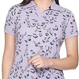 Womens Polo Neck Printed T-Shirt/Collar Neck Tops/Tshirts for Girls (PT-007)-12