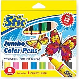 Stic Colorstix Jumbo Colour Pens, 8 Shades-20