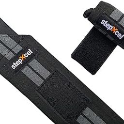 stepXcel Polyester Wrist Supporter for Gym with Thumb Loop Weightlifting -(Grey)-image-96