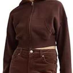 Crop Zipper Hoodie for Women Winter Wear-image-10