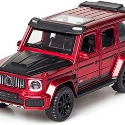 Brand Conquer Edition 800 Mercedes-Benz AMG G63 Benz Model Car Gwagon 1:32 Exclusive Alloy Metal Pull Back Die-cast Car Diecast Metal Pullback Toy car with Openable Doors&Light Music (G-Wagon Red)-27