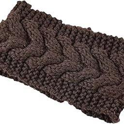 Women Knitted Woolen Headband Soft Fleece Winter Headwrap Warm Hairband Ear Warmer Hair Accessories for Girls and Women (Brown)-image-47