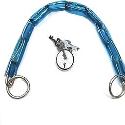 Aurora Metal Chain for lock Gate Cycle 23 inch with 50 mm Round Steel Padlock 4 keys,Multi color,23 inch Iron Chain-image-13