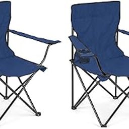 WOLBLIX (2 Pcs Portable Folding Picnic Outdoor Camping Chairs Garden, Picnic, Travelling, Lawn, Patio Outdoor Collapsible Chairs with Carrying Bag (Blue)-image-48