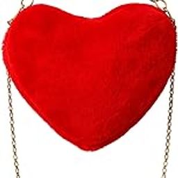 Pretty Baby Bag Love Shape Purse for Kids Girls Mini Hand Bag for Girls with Chain-image-13