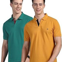 Regular fit Half Sleeves Polo Neck T-Shirt for Men |Polo Casual T-Shirt for Men | 100% Combed Cotton - Color Fresh, Quick Dry, Ultra Soft | Pack of 2 |-image-96