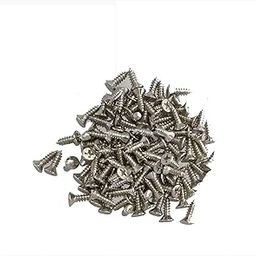 SILVER 0.5inch 13 X 6 S S Screw with Saw Thread – White Zinc Plated – Flat Pozidriv Counter Sunk Head – Pack of 100 pcs-2