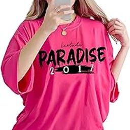Women Cottonblend Half Sleeve Oversized Regular Fit T-Shirts-image-9