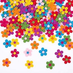 Incrizma Felt 3 cm Flowers Pack of 120 Felt Flowers, Colourful Fabric Flower Fabric Flowers Decorative-image-20