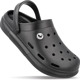 walkaroo Men's Trendy EVA Clogs Stylish Casual Slip On Lightweight Comfortable Footwear WC4843 Black-picture-12