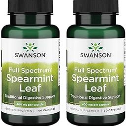 Swanson Premium Full Spectrum Spearmint Leaf 400mg - 2 Bottles each of 60 Capsules-picture-11