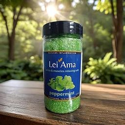 Lei Ama Peppermint Bath Salt for Body & Foot Spa | Calming, Aromatherapy, Muscle Relaxing | Peppermint Essential Oil & Vitamin E, 200g-image-70