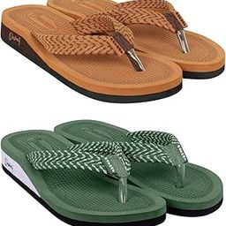 Women's (1435-1434) |Extra Super Soft Comfortable Slippers |Tan Brown Casual Slides Slippers-image-75