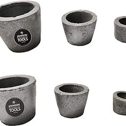 Johnson Tools Set of Small Casting Clay Graphite Crucible For Gold Silver Copper Brass Aluminum Foundry Furnace Torch Melting (Color- Grey, Count- 6 pcs)-image-35