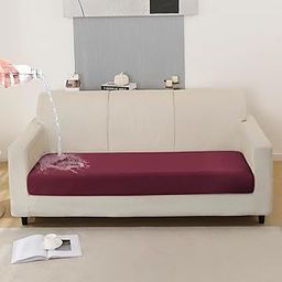 HOKIPO 100% Waterproof Stretchable Elastic Seat Cushion Cover, 3 Seater, Maroon (AR-5354-MRN)-image-67