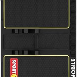 Car Dashboard Mat Anti-Slip Rubber Pad with Phone Holder for Grand Vitara 2025 Year Onwards of Mar-UTI Suz-uki Universal Non Slip Car Dashboard for Phones Sunglasses Keys (Black/Yellow)-image-26