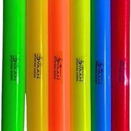 Svaan Plastic Relay Race Batons for Athletics Practice, Track and Field Sports- PVC Relay Batons, Set of 6, Red, Blue, Yellow, Orange, Green-26
