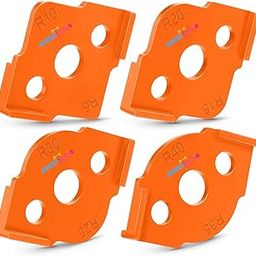 amiciTools Woodworking Router Template Set – 4 Double-Sided Corner Radius Jigs (R5 to R40) – ABS Machined Rounding Guide for Woodworking, Cabinetry & Furniture Finishing-image-97
