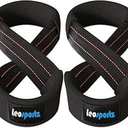 Leosportz Weight Lifting Straps - Deadlift Straps with Handle | Anti Resistance Gym Workout Straps for Dummbbel Deallift Rods | Soft Padded Handles for Powerlifting (Black)-15