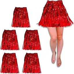 TIPTOP DECORATION Premium 5 Pcs Metallic Fringe Stretchable Cheerleader Skirt Trim Tassel (40 Cm)-image-93