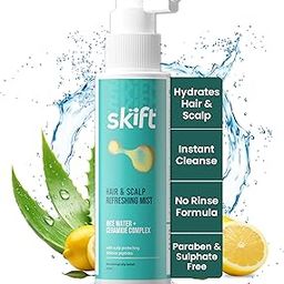 SKIFT Hair & Scalp Mist Spray for Hair Growth 100ml | Hair Spray for Anti-Dandruff, Hair Fall Control & Scalp health | Goodness of Aloe Vera, Rice Water, Green Tea, Lemon Oil| Dermatologically Tested-image-77