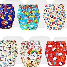 Dumbledo Premium Cloth Diaper with Cotton Insert (Pack of 6) | Dry Feel and Comfortable | Reusable & Washable | Quick Dry | Worry-Free Diapering | 3 Months – 3 Years | Unisex Baby-image-80